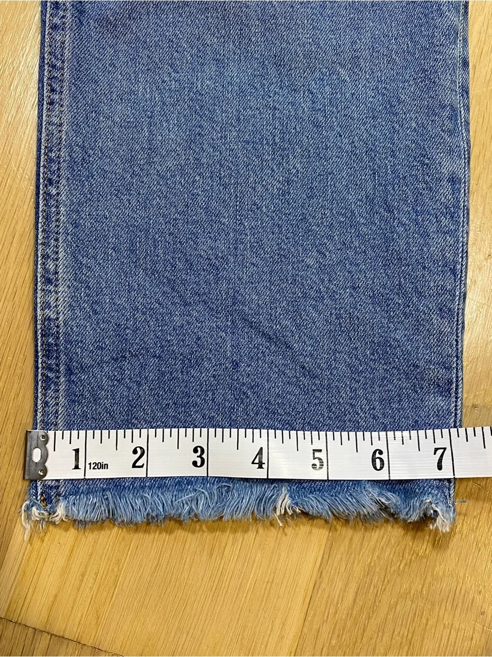 J. Crew High Rise Straight Leg Raw Hem Denim Blue Medium Wash Size 29